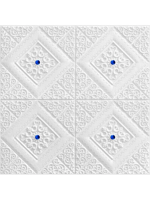 Потолочная плитка 10 шт 70*70 см белый, 70x70 см, 10 шт