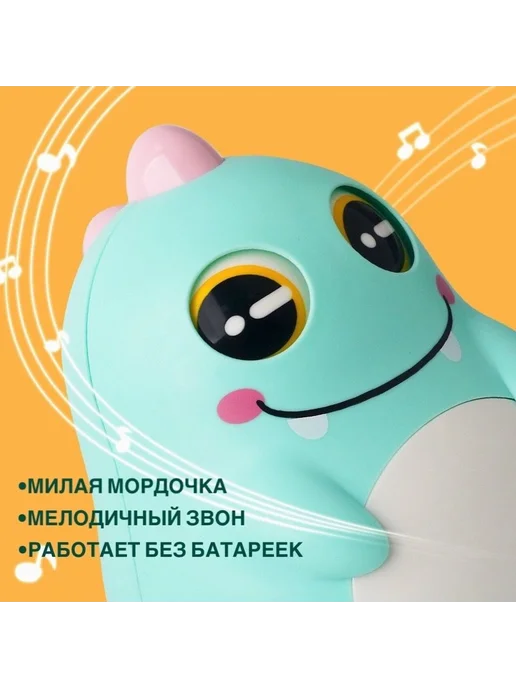 Неваляшка-погремушка Дракончик Динозаврик для малышей, вариант, фото 4