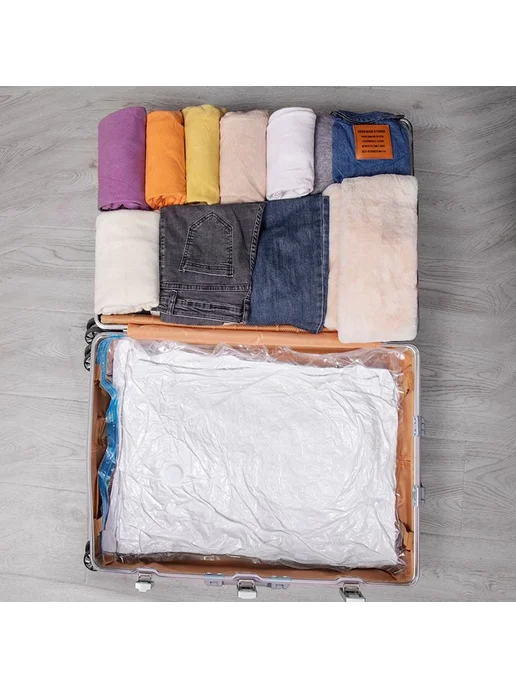 Вакуумные пакеты для одежды 30×40 см, 2 шт, 3шт, 80x100 см, фото 6