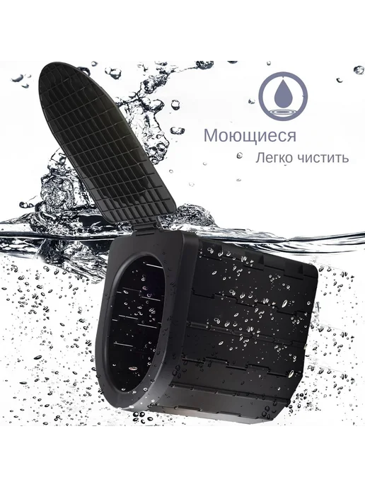 Биотуалет складной ABS пластик Черный AA KU00310, черный, фото 4