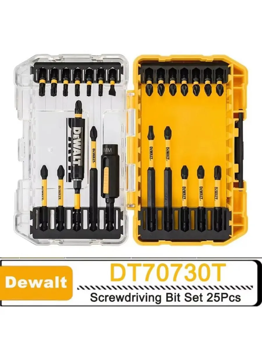 Набор бит DEWALT Impact Torque Zone S2 Steel 26 шт
