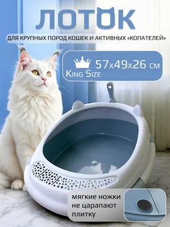 Открытый лоток для кошек Синий Открытый лоток