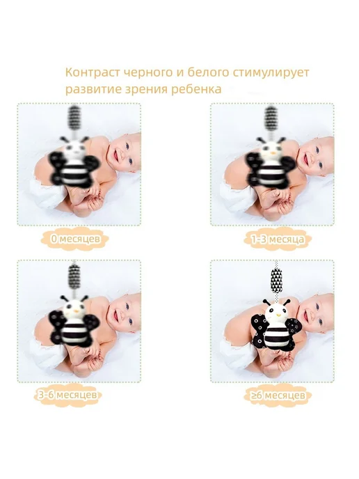 Музыкальная игрушка д я малышей 0-18 мес Черная игрушка, черный, фото 3