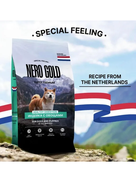 Сухой корм NERO GOLD для собак, щенки, индейка, мясо, 3 кг, фото 3