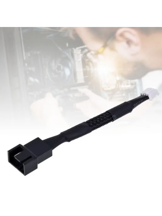 Кабель вентилятора GPU 4Pin-3Pin 15см, вариант, фото 2