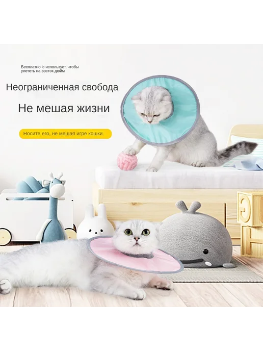 Кольцо-воротник для кошек и собак М Фруктовый зеленый М, голубой