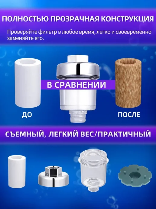 Фильтр для душа, 10 элементов 1 1 2" (10 шт), 10 шт, фото 4