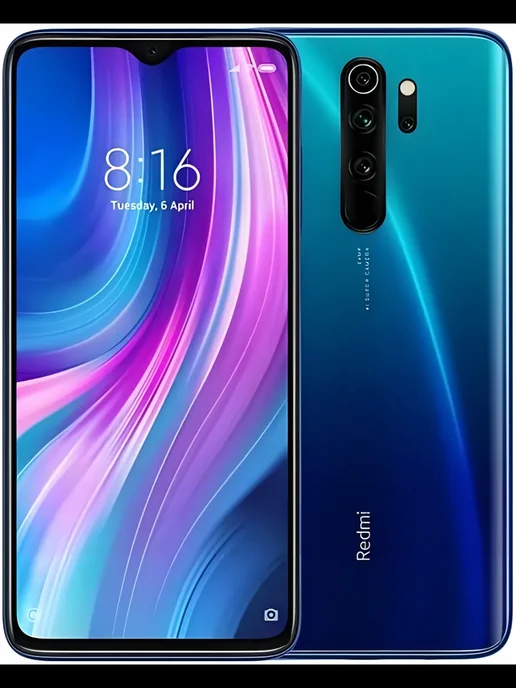 Смартфон Xiaomi Redmi Note 8 Pro 8/128 ГБ, синий