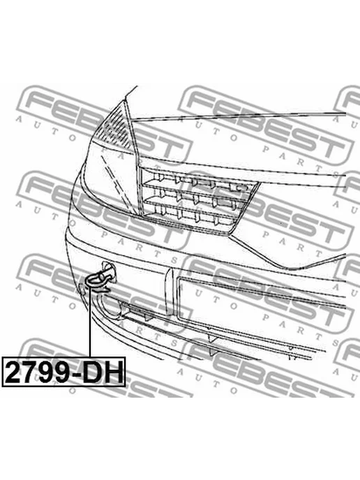 FEBEST крюк буксирный подходит для volvo s80 ii 2007-2016 2799-dh, вариант, фото 2