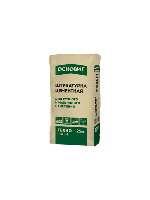 ОСНОВИТ Штукатурка фасадная цементная 21 РС М Техно 25 кг, 25 кг, фото 4