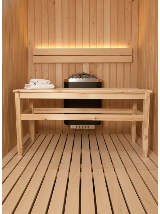 IKEA Скамейка садовая из массива сосны 90 см, желтый