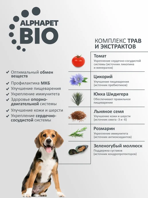 Сухой корм AlphaPet Потрошки для собак, средние, говядина, 4 кг, фото 6