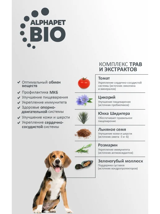 Сухой корм AlphaPet для собак, мелкие, индейка, 14 кг, фото 5