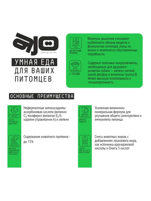 Сухой корм AJO Склонных Аллергиям для собак, индейка, 4 кг, фото 4