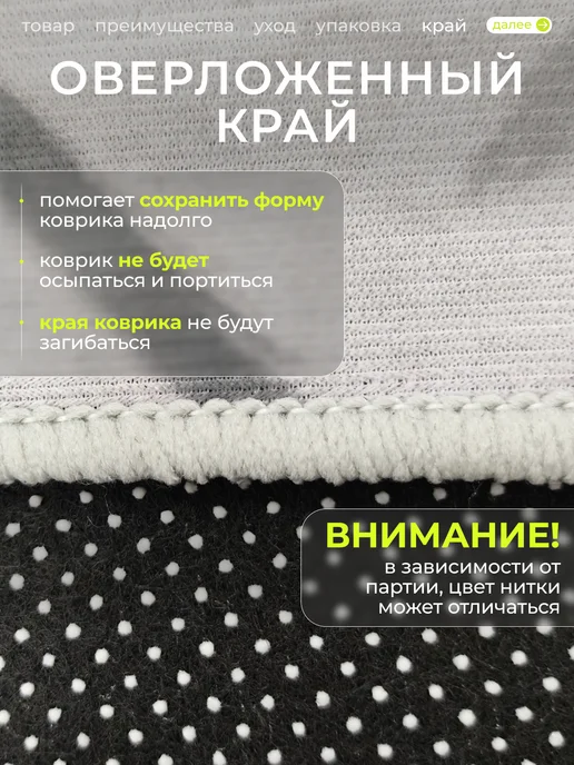 LikePrice Ковер кухонный прикроватный на пол 50 на 150 см, вариант, фото 4