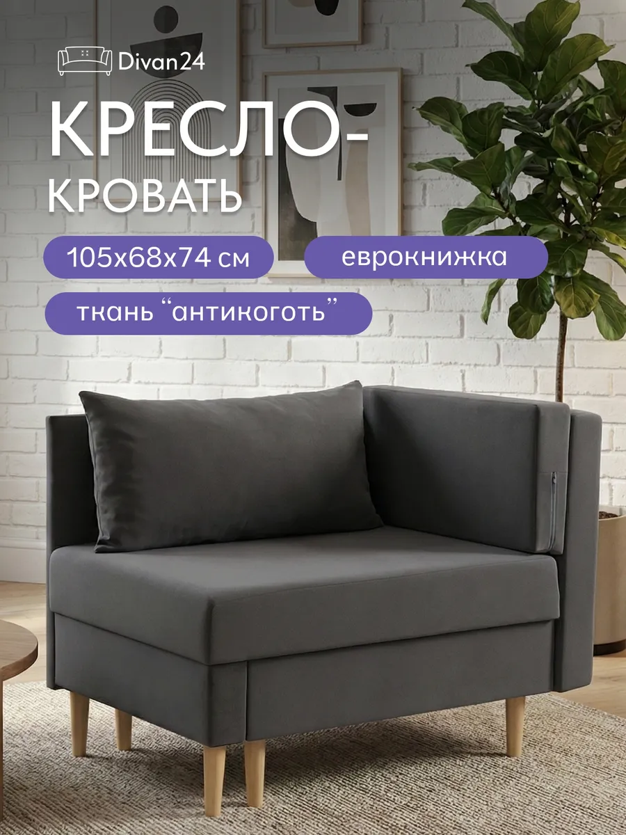 Кресло кровать раскладное с подушкой
