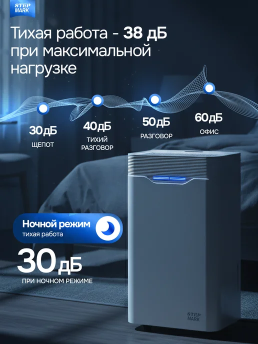 Step Mark Осушитель воздуха бытовой для дома, квартиры и подвала 10 л, 16 л, фото 5