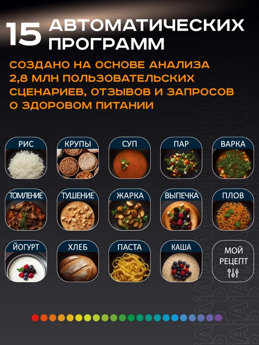 Pioneer Мультиварка 3 литра, 15 автопрограмм, Мой рецепт, черный, фото 5