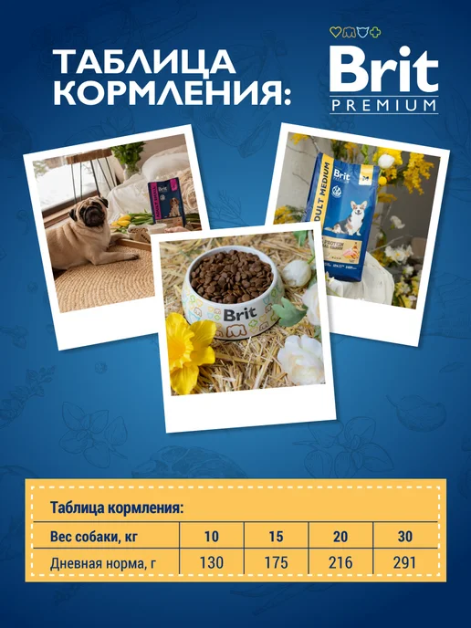 Сухой корм Brit Пород. для собак, средние, курица, 3 кг, фото 7