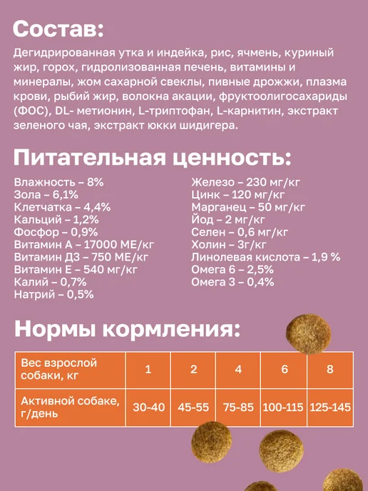Сухой корм RUSH PET FOOD для собак, мелкие, 12 кг, фото 3