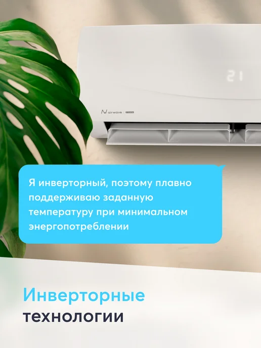 Airwave Сплит-система кондиционер инверторная AWN07HF-I до 20м2, белый, фото 2