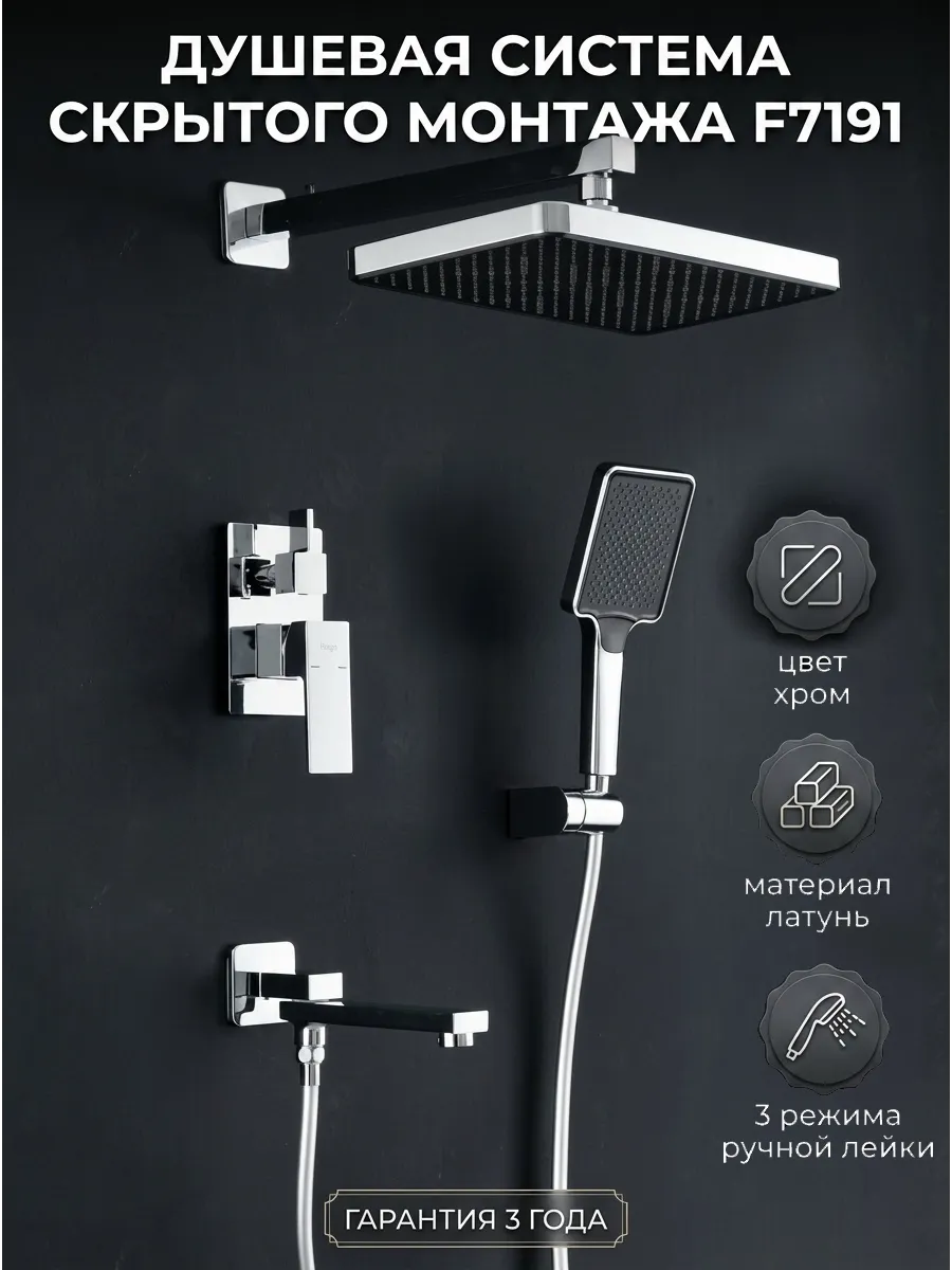 Душевая система скрытого монтажа Frap F7191