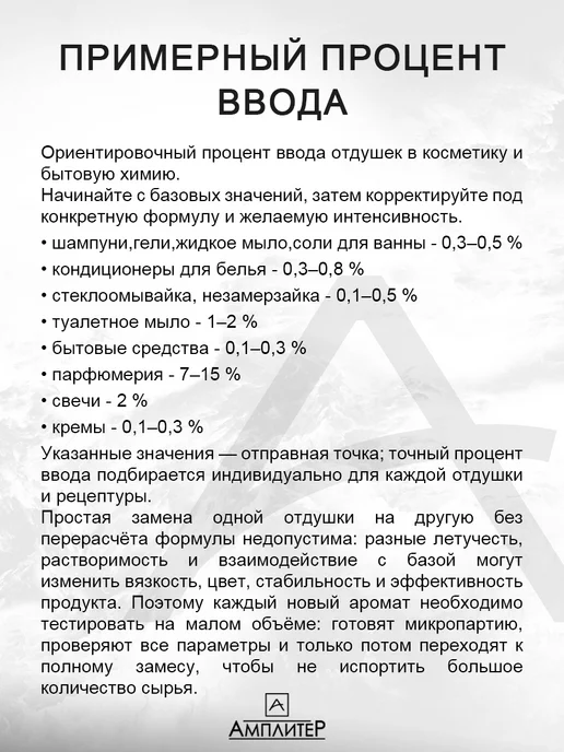 Ampliter Отдушка косметическая Флёр 100 мл от Амплитер, 100 мл, фото 8