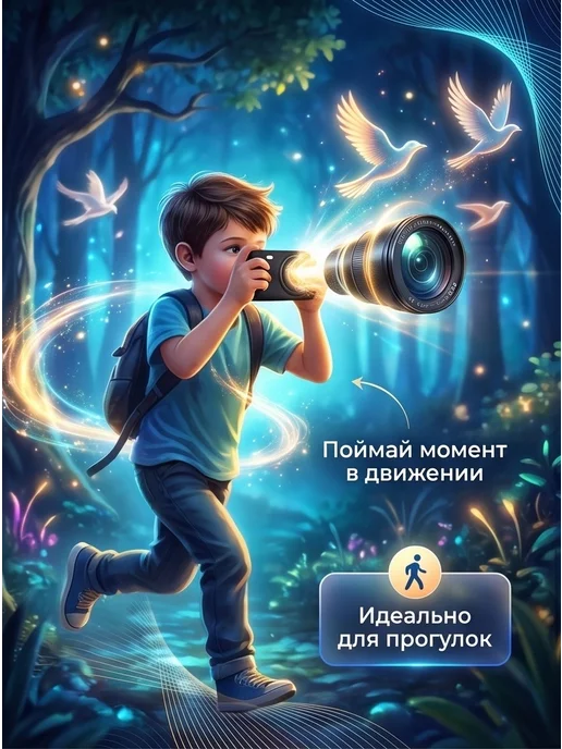Lemon Bo Детская цифровая фотокамера с видео играми и картой 32Гб, 32 ГБ, фото 2
