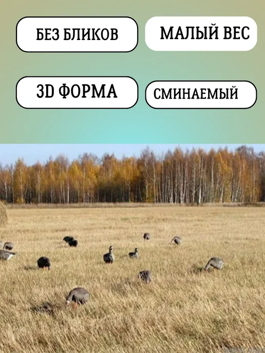 Чучела гусей для охоты, комплект 10 штук, 10 шт, фото 3
