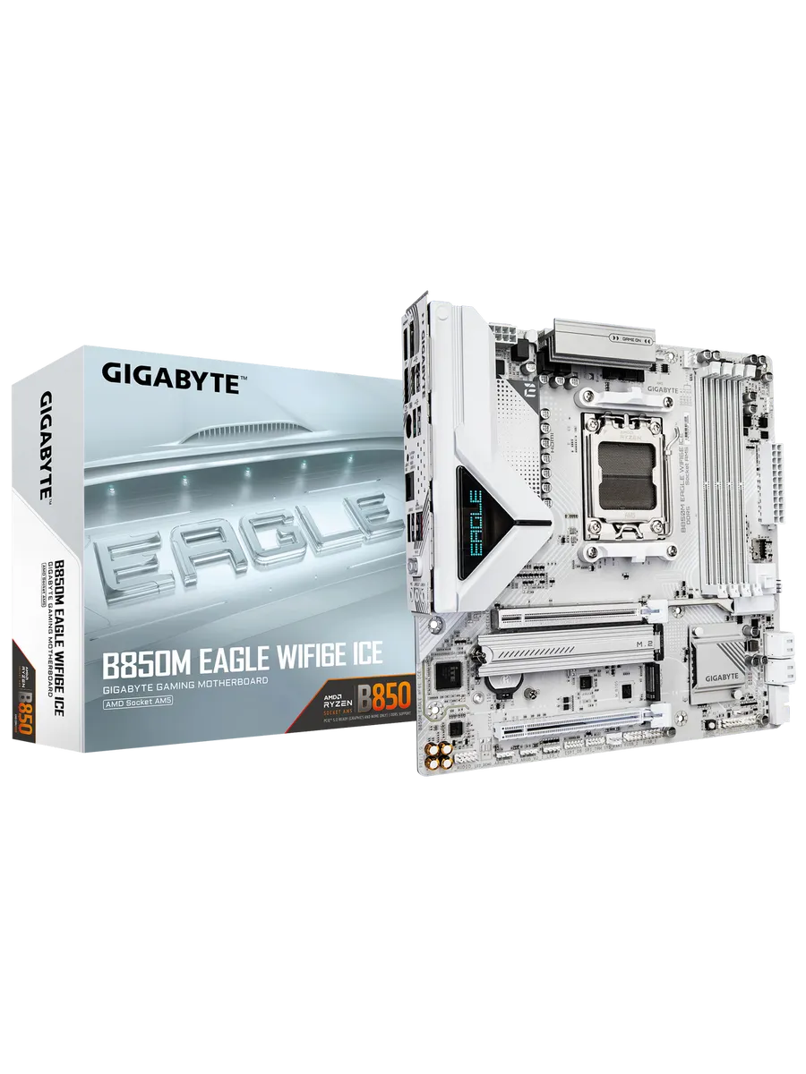 Материнская плата B850M EAGLE WIFI6E ICE AM5 AMD B850 mATX R Gigabyte 489278632 купить в интернет‑магазине Wildberries