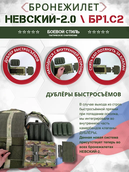 Боевой стиль Бронежилет тактический с баллистикой БР1 и КАП Невский 2-1, зеленый, фото 8