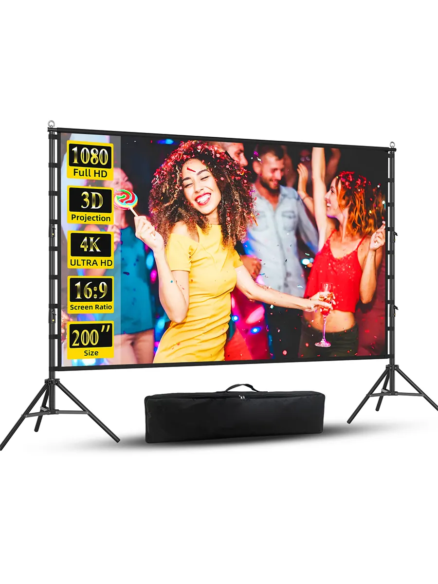 200" Белый Двойной штатив экран для проектора