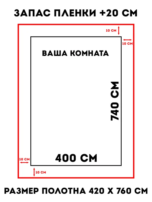 Натяжной потолок 400x800 без нагрева белый — своими руками, 400x740, фото 3