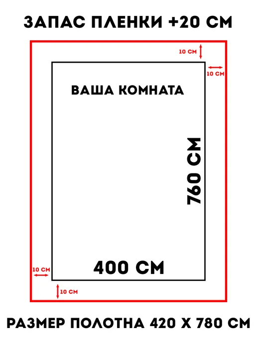 Натяжной потолок 400x800 без нагрева белый — своими руками, 400x760, фото 3