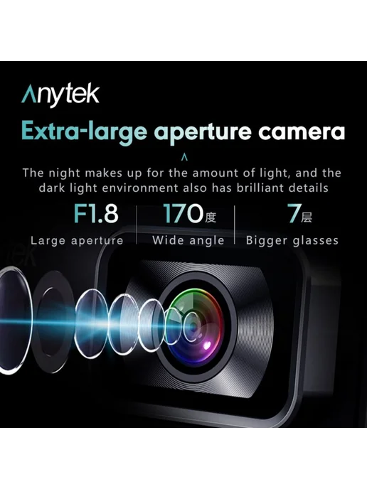 Anytek T1 Pro 2k Смарт-Видеорегистратор С 3 2" Экраном, вариант, фото 3