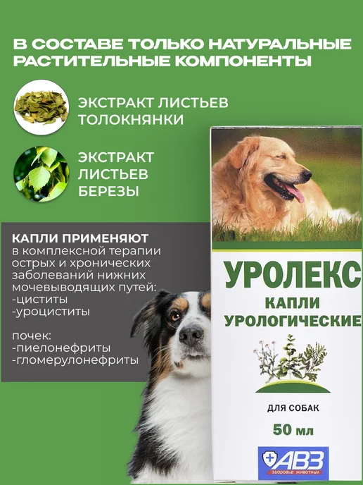 АВЗ Уролекс капли для собак и кошек 20 мл, 50 мл, фото 2