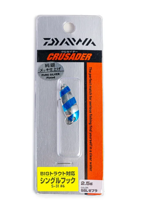 DAIWA Блесна колеблющаяся CRUSADER 2.5S SBL ZEBRA, синий