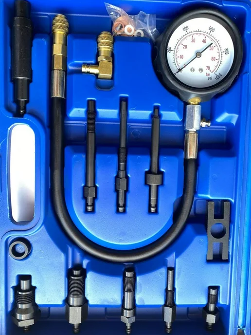Car Tools Компрессометр для дизельных двигателей 0-70 bar, 15 шт, фото 5