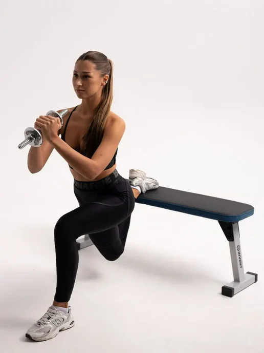 Kapix Скамья для жима силовая, горизонтальная, серый, фото 4