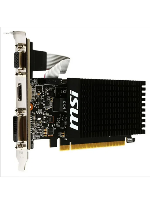 MSI Видеокарта GeForce GT 710 2048Mb, 2GD3H LP DVI, черный, фото 5