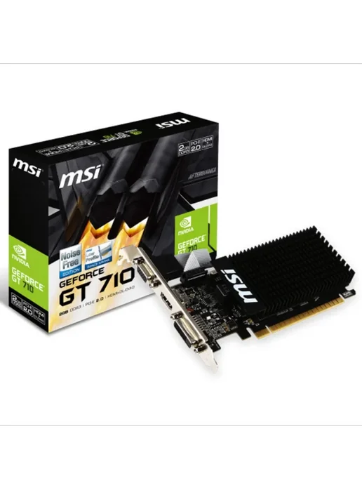 MSI Видеокарта GeForce GT 710 2048Mb, 2GD3H LP DVI, черный, фото 8