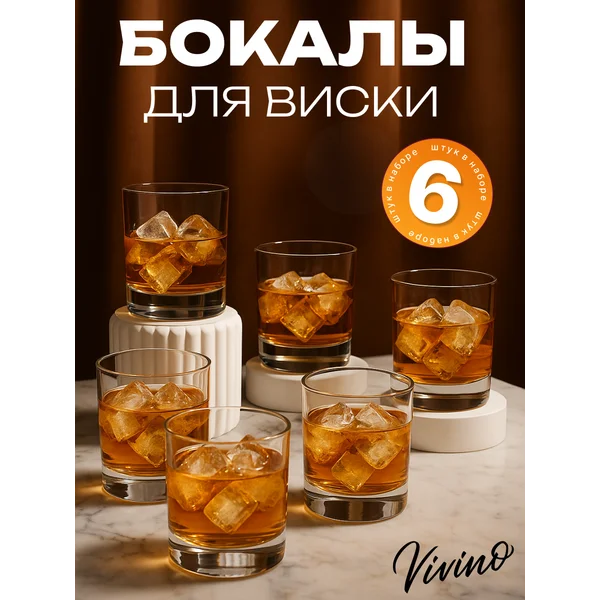 Набор стаканов 215 мл, 6 штук