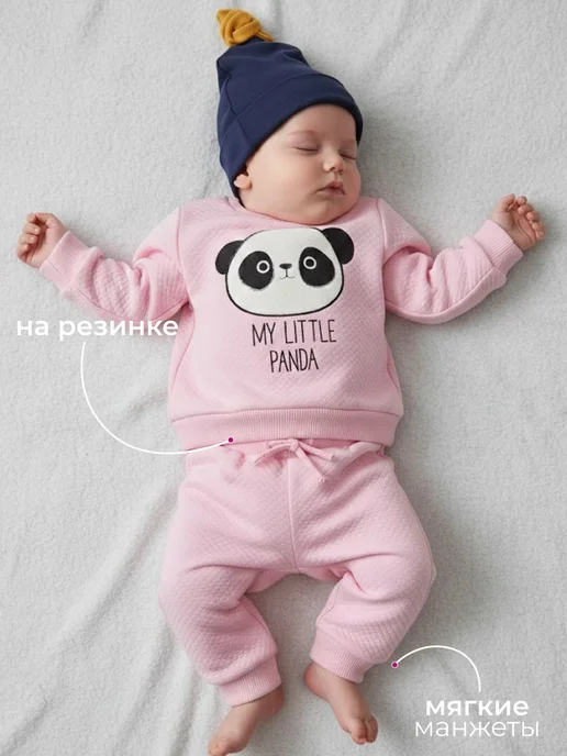 Kari baby Костюм для новорожденных девочек теплый розовый, розовый, фото 2