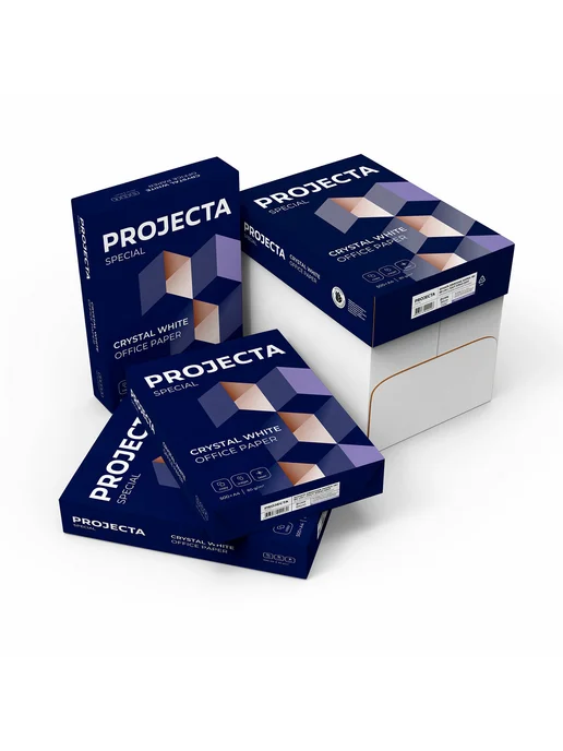 Бумага PROJECTA A4, 80 г/м², 500 листов, 3 пачки
