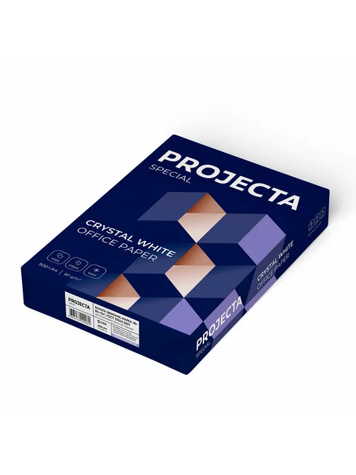 Бумага PROJECTA A4, 80 г/м², 500 листов, 3 пачки, фото 2
