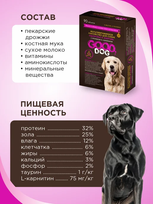 GOODR Полезное лакомство для собак GOOD DOG Здоровье и энергия 90…, вариант, фото 7