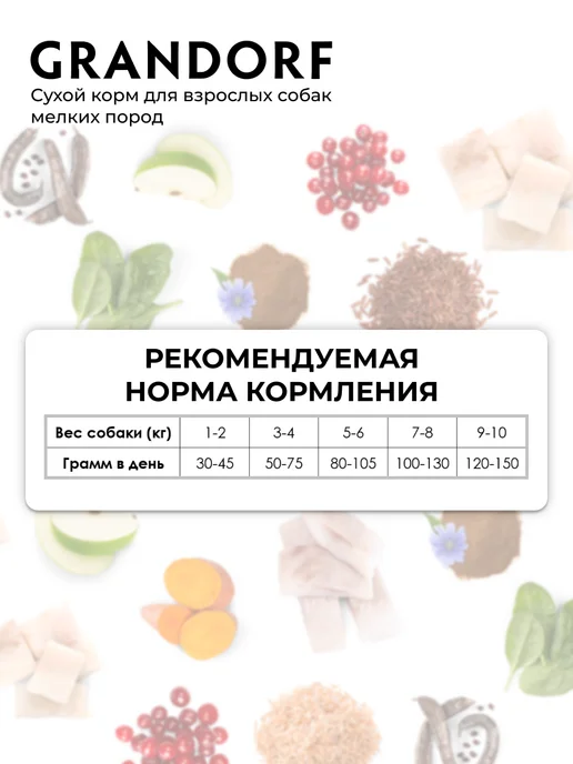 Сухой корм Grandorf' Белая для собак, мелкие, рыба, 1 кг, фото 5