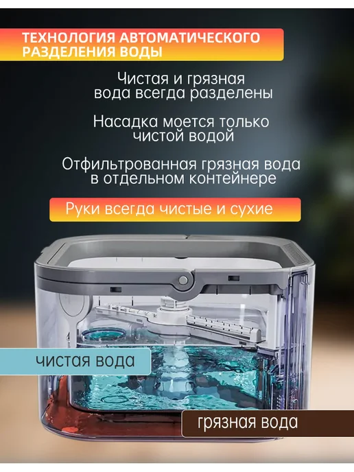 MODENGO Швабра с ведром и отжимом для мытья пола, серый, фото 3