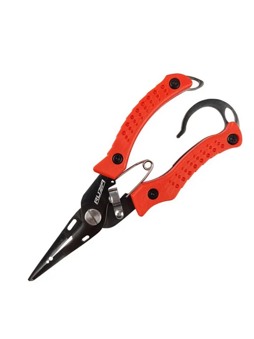 RUZZA Плоскогубцы рыболовные Bent Nose Split Ring Pliers 15см, красный
