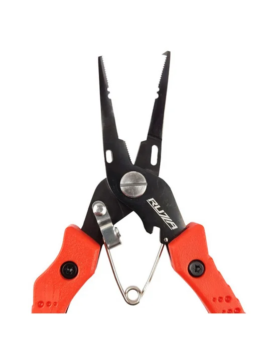 RUZZA Плоскогубцы рыболовные Bent Nose Split Ring Pliers 15см, красный, фото 3
